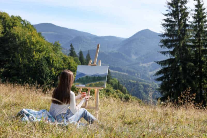 Awe inspired by beautiful natural landscapes
