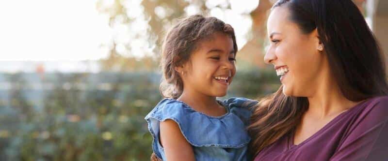 Mother supporting her child’s emotions and emotional development